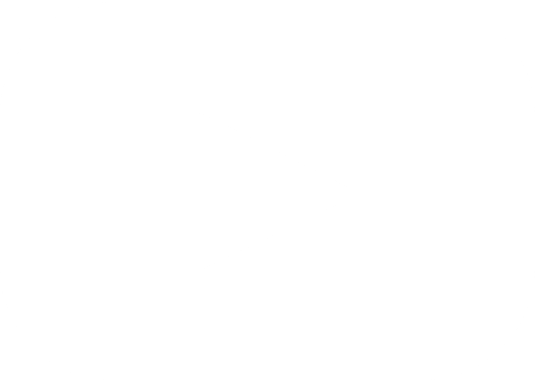 A white icon of the youtube logo